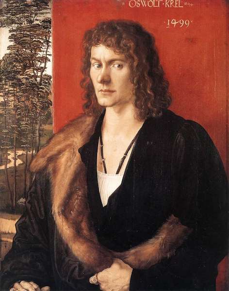 "Ritratto di Oswolt Krel", quadro di Drer del 1499