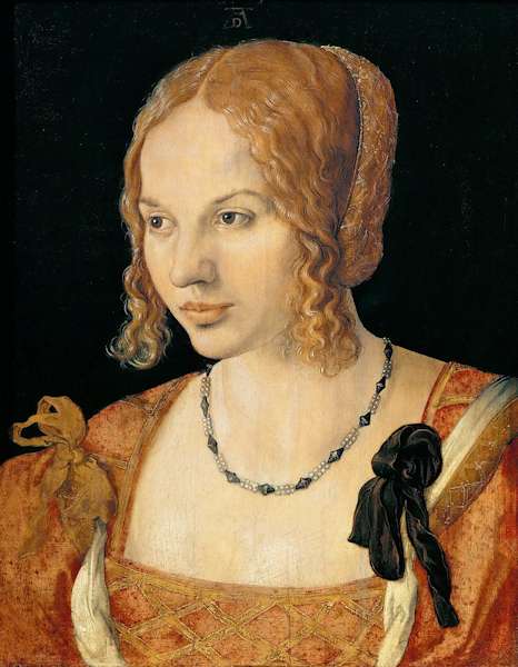 "Ritratto di giovane veneziana", quadro di Drer del 1505