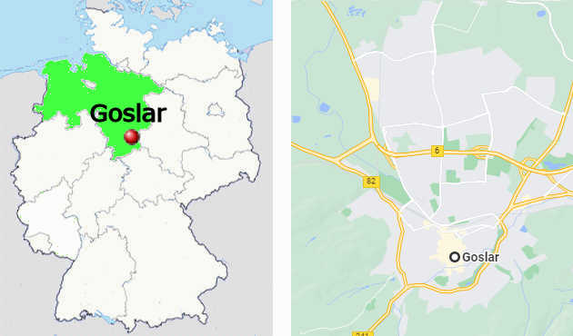 Carta stradale online di Goslar