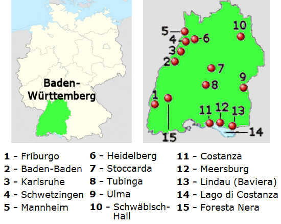 Carta stradale online del Baden-Wrttemberg