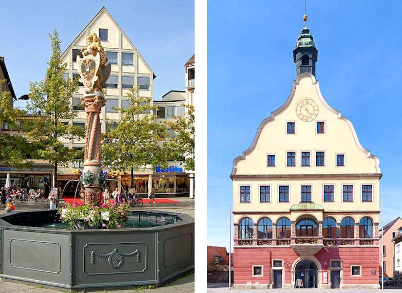 La "Lwenbrunnen" (fontana del leone) e la "Schwrhaus"