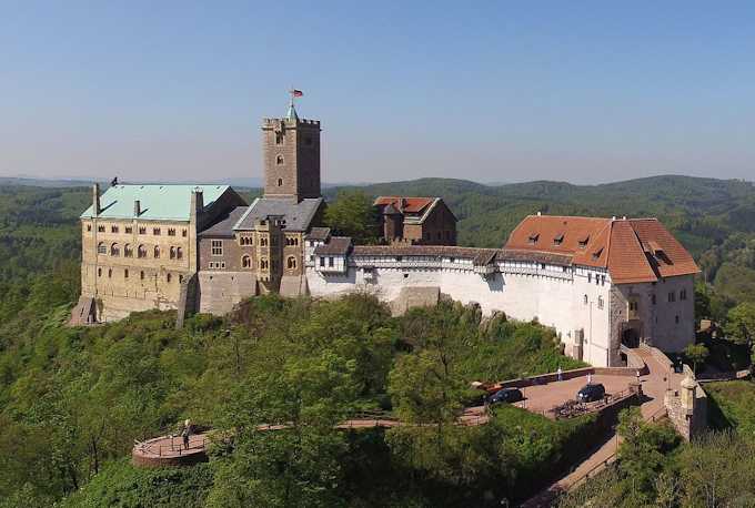 Il castello di Wartburg presso Eisenach Turingia 