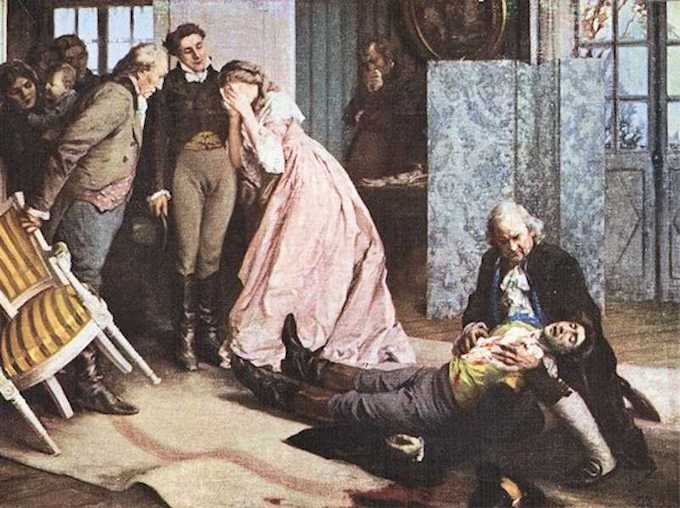 La morte di Werther - quadro di Franois Charles Baud (1911)