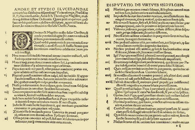 Le 95 tesi di Lutero