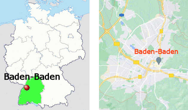 Carta stradale online di Baden-Baden