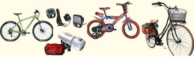 Bici da strada, bici per bambini, mountain bike e accessori