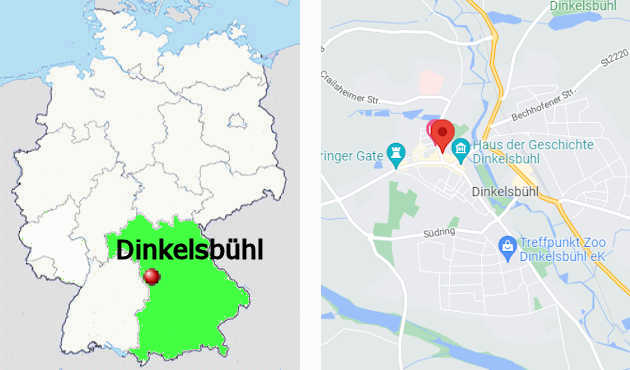 Carta stradale online di Dinkelsbühl