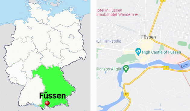 Carta stradale online di Fssen