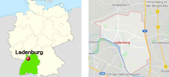Ladenburg - carta stradale online