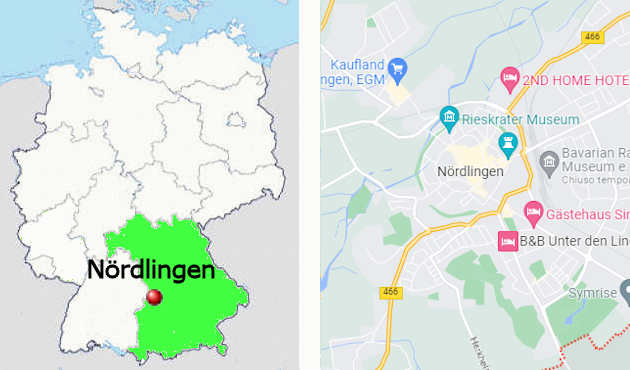 Carta stradale online di Nördlingen
