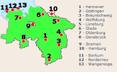 La Bassa Sassonia (Niedersachsen)