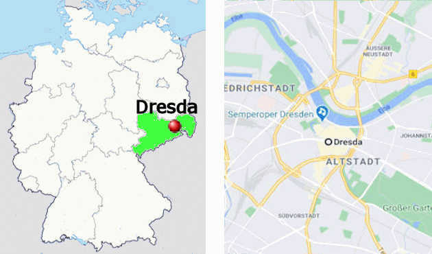Carta stradale online di Dresda