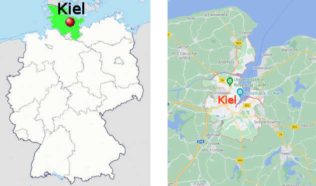 Carta stradale online di Kiel