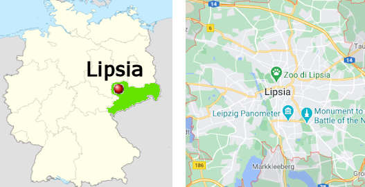Carta stradale online di Lipsia