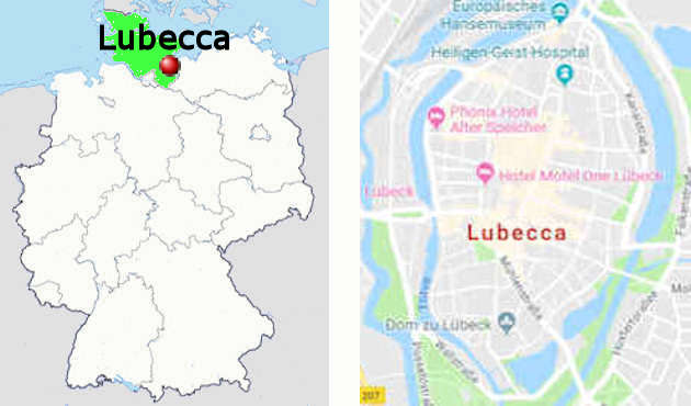 Carta stradale online di Lubecca