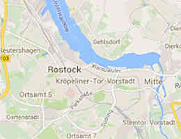 Carta stradale online di Rostock