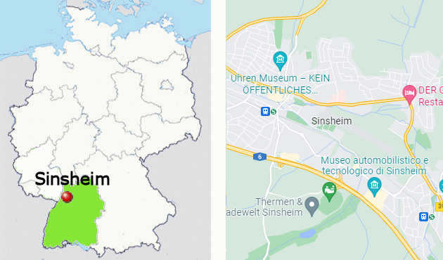 Carta stradale online di Sinsheim
