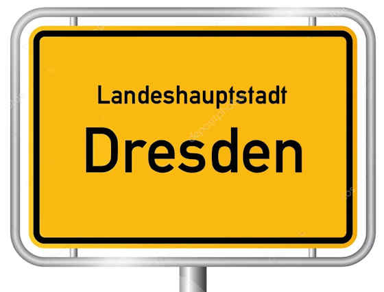 Cartello stradale di Dresda