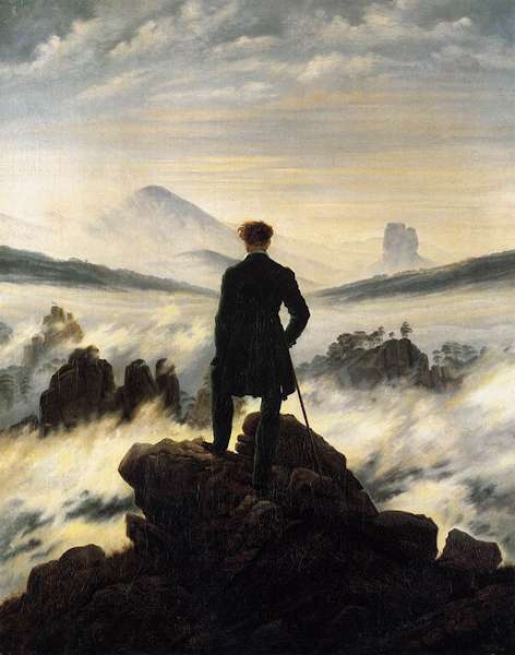 Caspar David Friedrich: Il viandante sul mare di nebbia