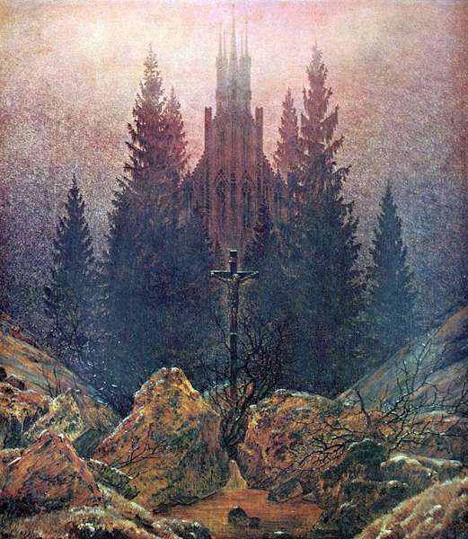 Caspar David Friedrich: Croce e cattedrale fra le montagne