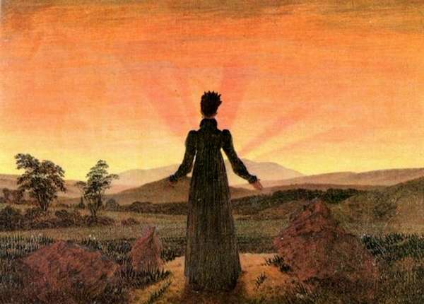 Caspar David Friedrich: Frau vor untergehender Sonne