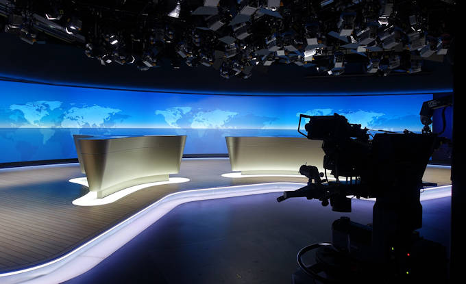 Lo studio della 'Tagesschau'
