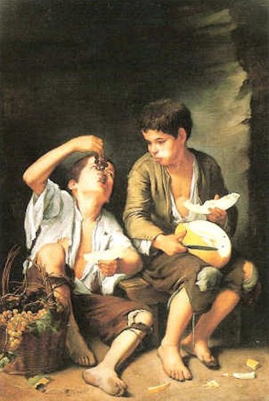 Bartom Esteban Murillo: Fanciulli che mangiano la frutta