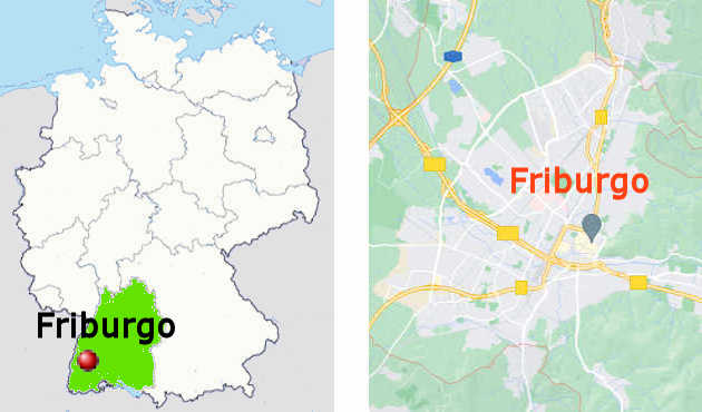 Friburgo - carta stradale online