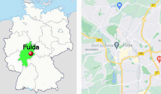 Fulda - carta stradale online