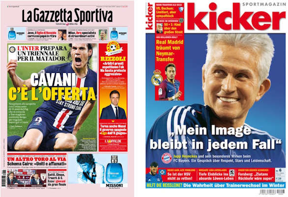 La Gazzetta Sportiva e il Kicker: i più grandi giornali sportivi dell'Italia e della Germania