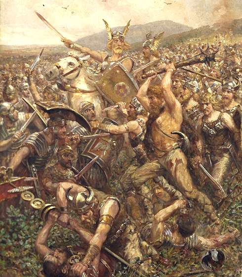 La battaglia nella Foresta di Teutoburgo tra Romani e Germani