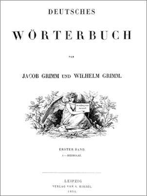 La prima edizione del dizionario tedesco (1854) dei fratelli Grimm