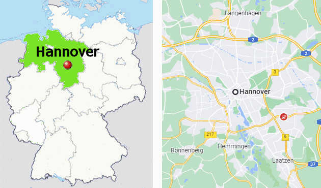 Carta stradale online di Hannover