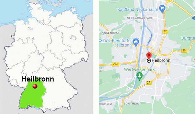 Carta stradale online di Heilbronn