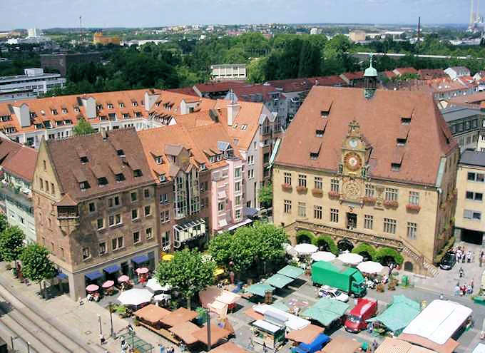 La piazza del mercato di Heilbronn