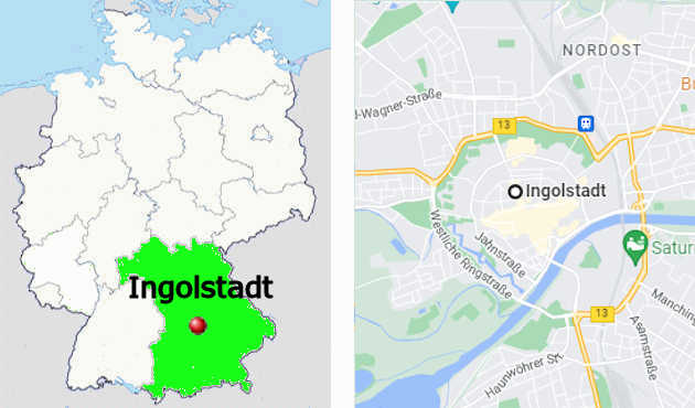 Carta stradale online di Ingolstadt