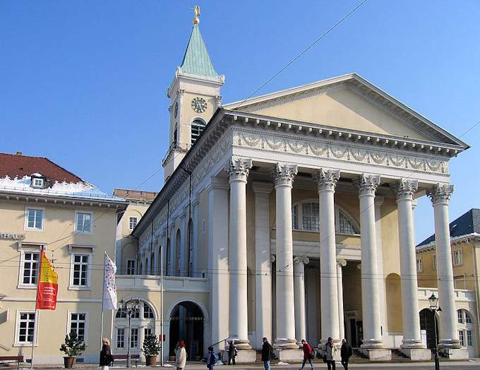 Karlsruhe - La chiesa protestante "Stadtkirche"