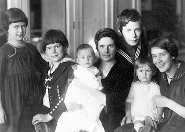 Katia Mann con i sei figli