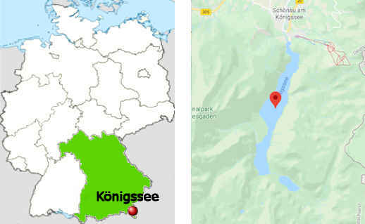 Carta stradale online del Königssee (Baviera)