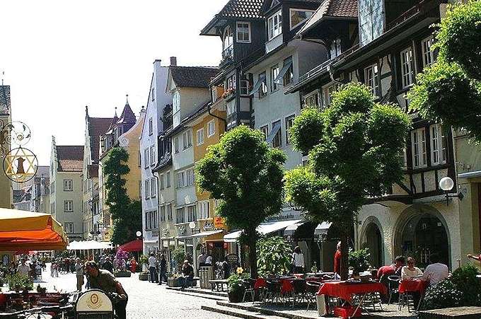 Nella zona pedonale di Lindau