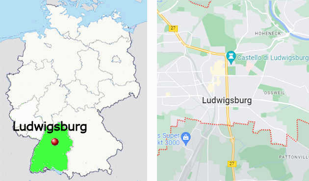Carta stradale online di Ludwigsburg