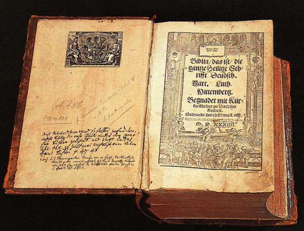 La prima traduzione in lingua tedesca della Bibbia di Martin Lutero
