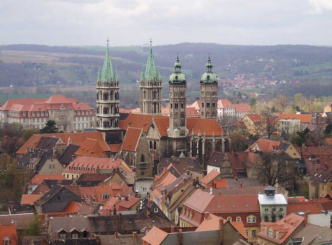 Il duomo nel centro storico di Naumburg