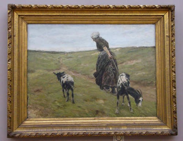 Max Liebermann: Donna con capre nelle dune