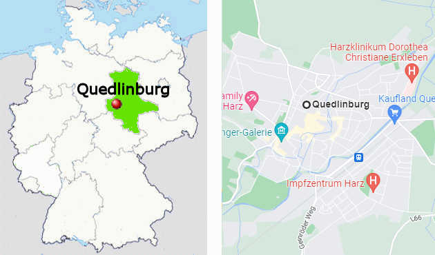 Carta stradale online di Quedlinburg