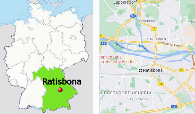 Carta stradale online di Ratisbona
