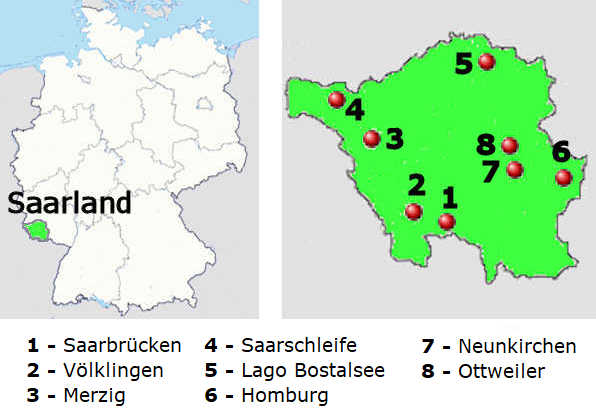 Carta stradale online del Saarland