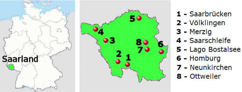 Carta stradale online del Saarland