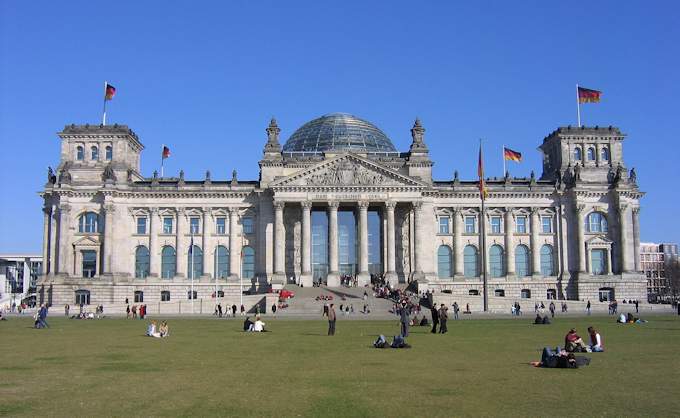 Il palazzo del Reichstag a Berlino