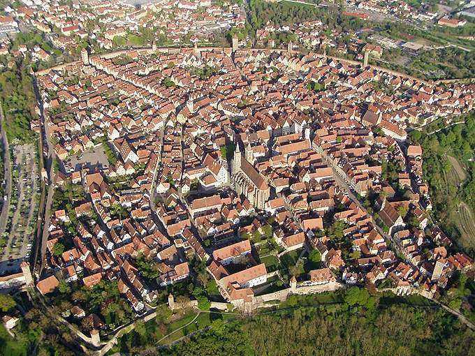 Rothenburg ob der Tauber - foto aerea